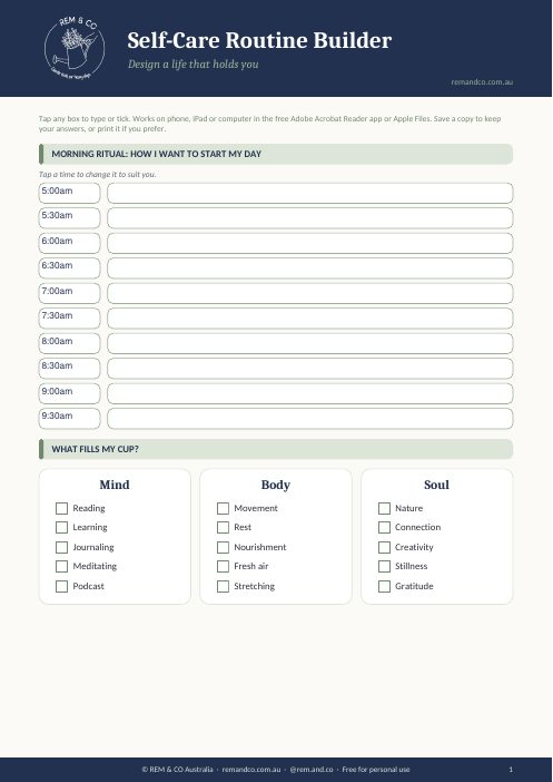 Self-Care Routine Builder cover